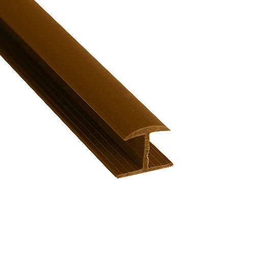 Hard PVC Joint Profile H8mm Straight Coffee