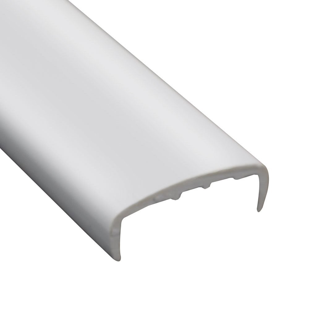 Hard PVC Edge Closing U Profile 18mm Straight White