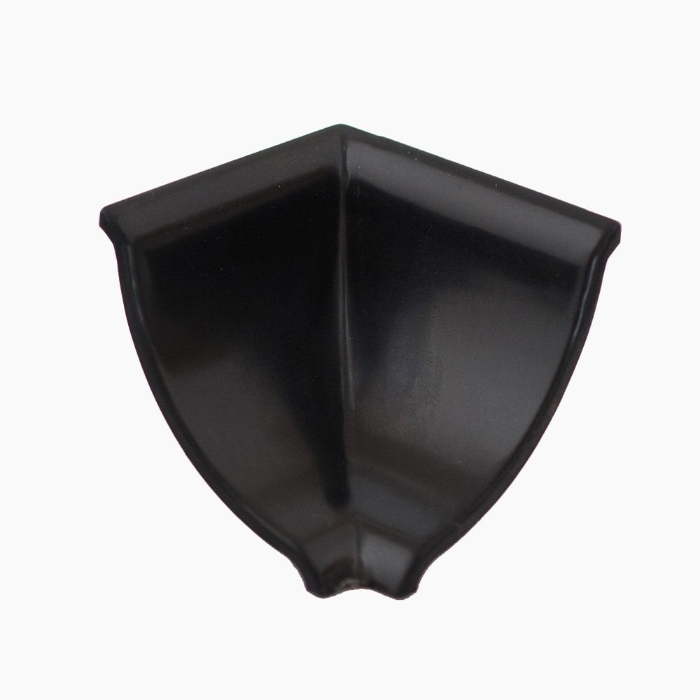 Baseboard PVC Fitting Internal Concave Inside Corner Plain Black
