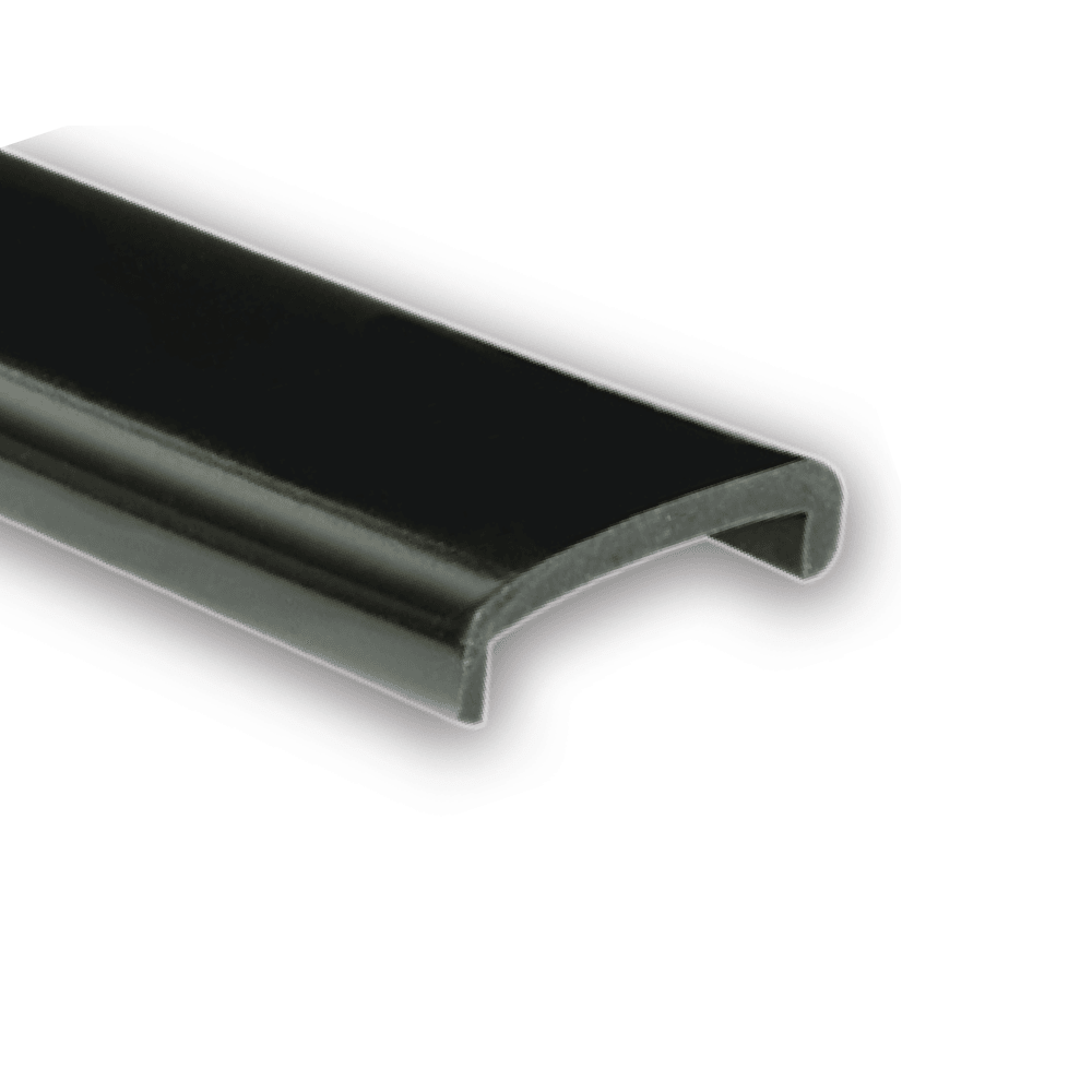 Soft PVC Edge Covering U18mm Plain Black