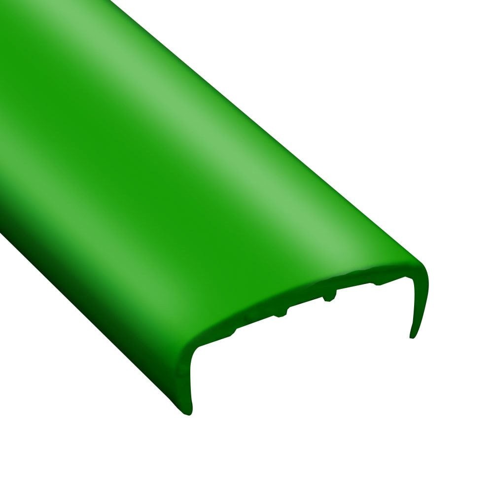 Hard PVC Edge Closing U Profile 18mm Grass Green
