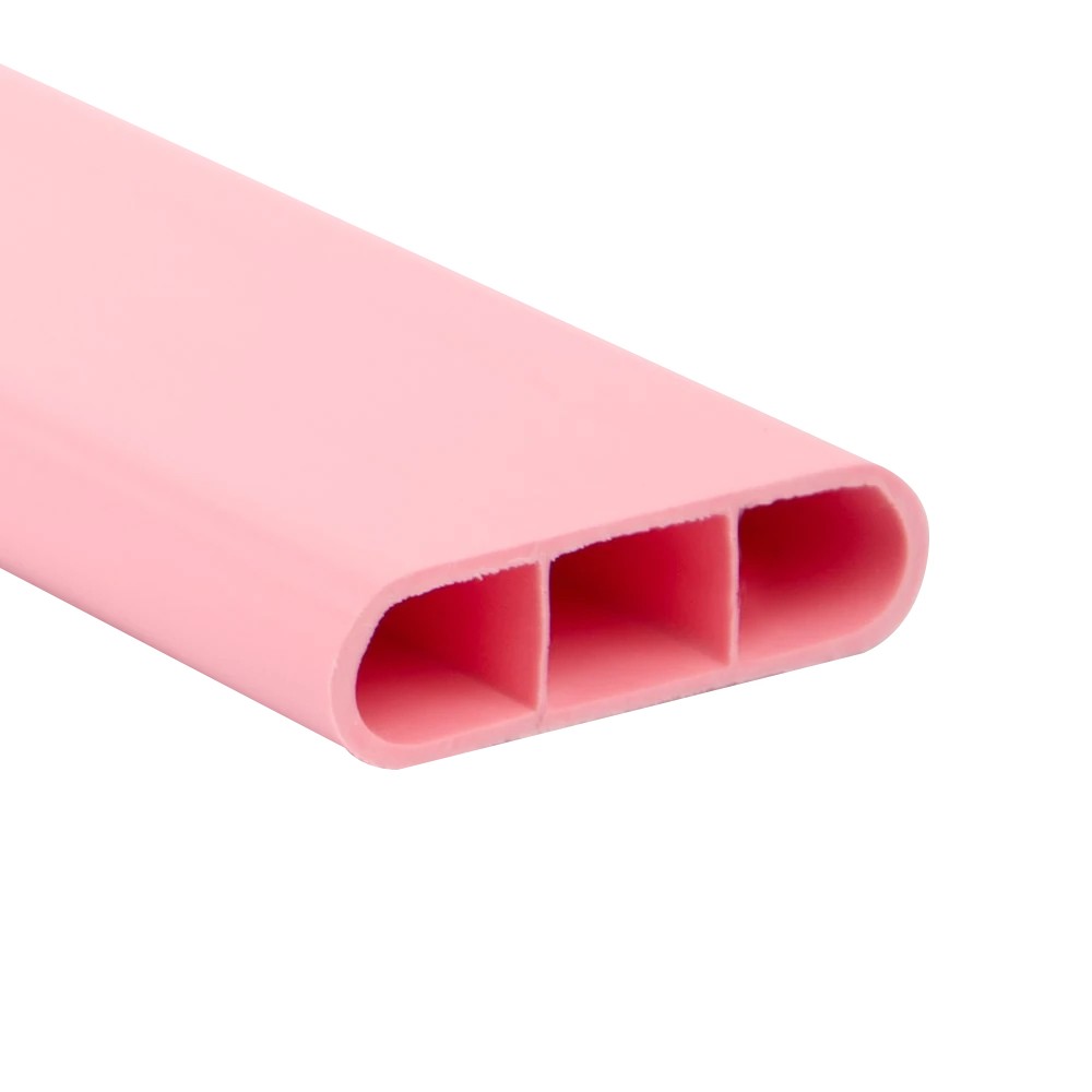 Straight PVC Profile Crib Oval Flat Pink