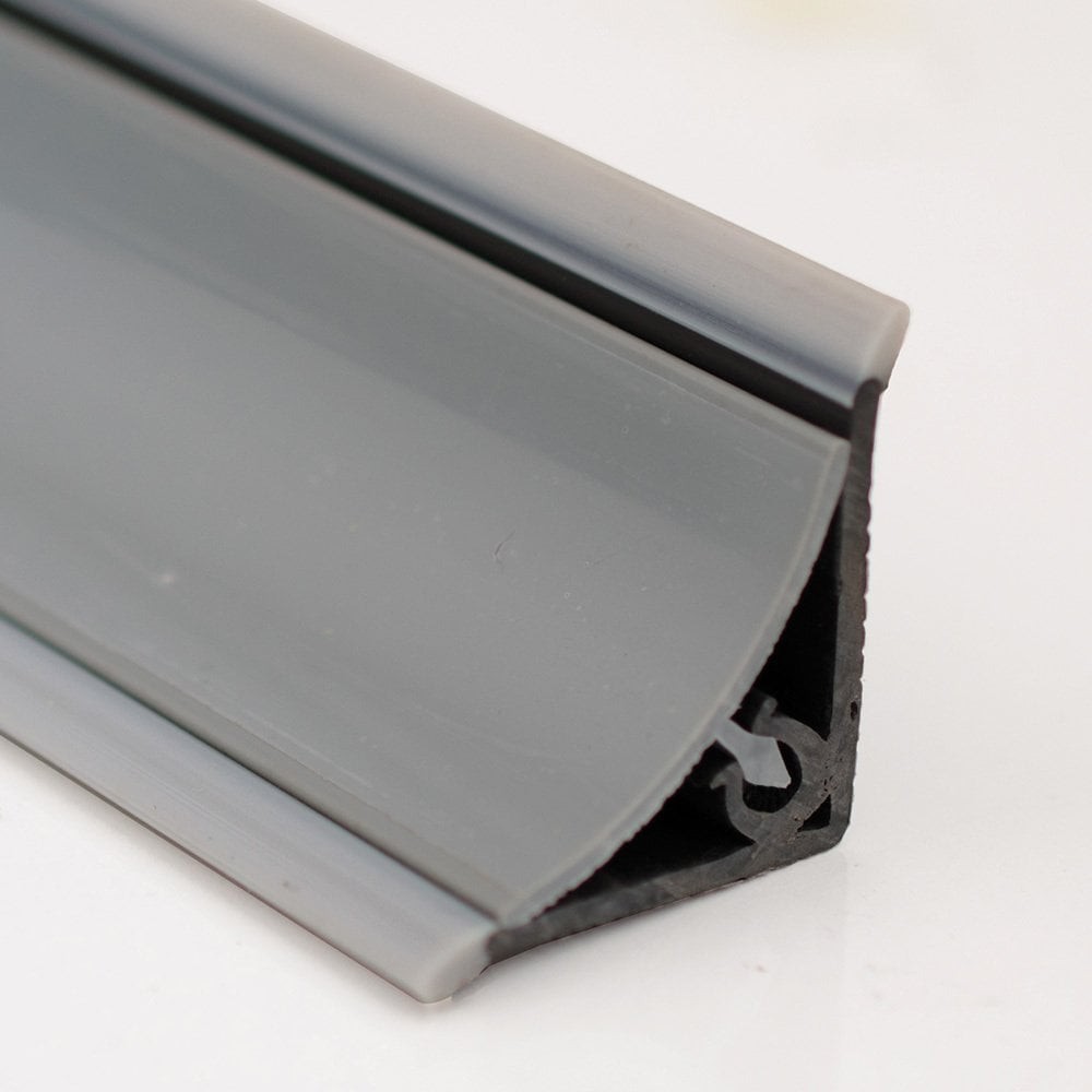 The PVC Baseboard Profile Inner Concave High Gloss Grey