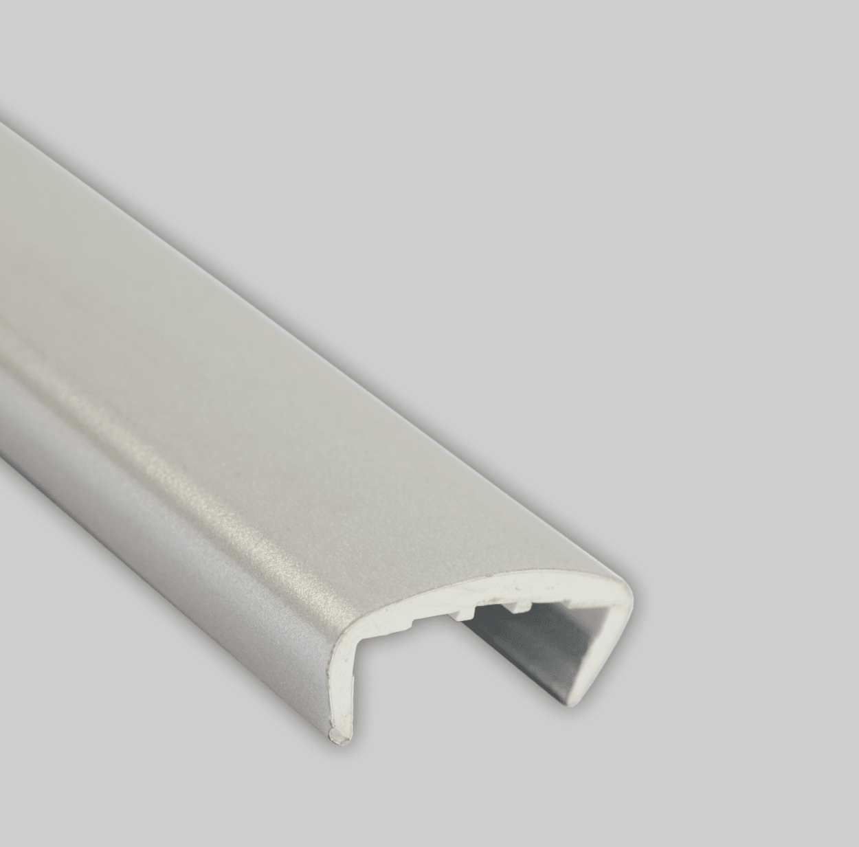 Hard PVC Edge Closing U Profile 18mm Veneered Metallic Gray