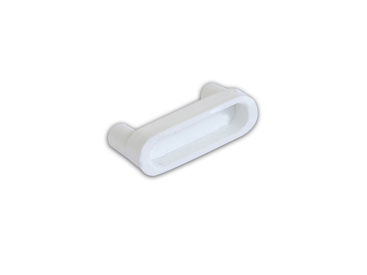 Oval Plastic Baby Crib Rail Cap White