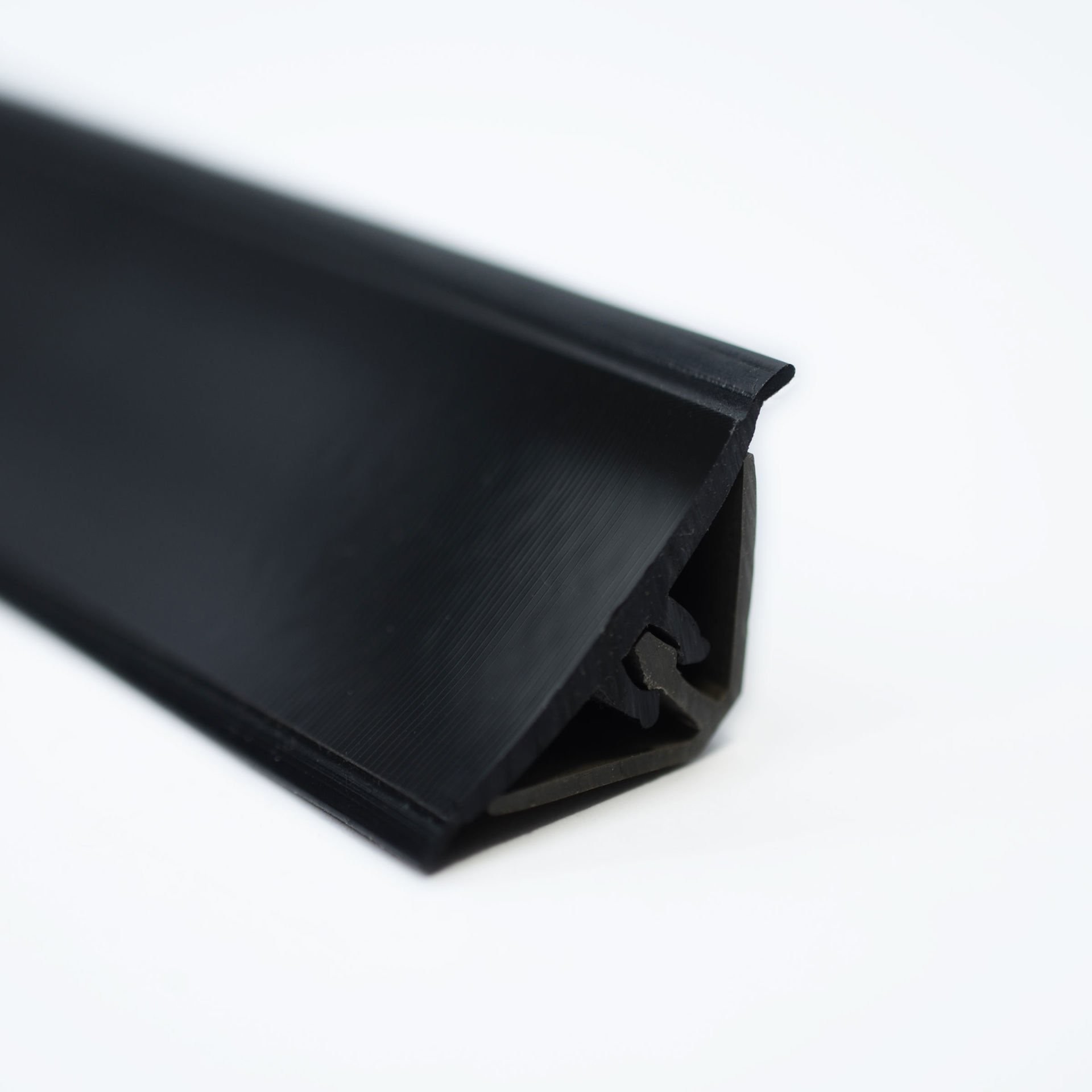 The PVC Baseboard Profile Inner Concave 15x15 Coated HG Black