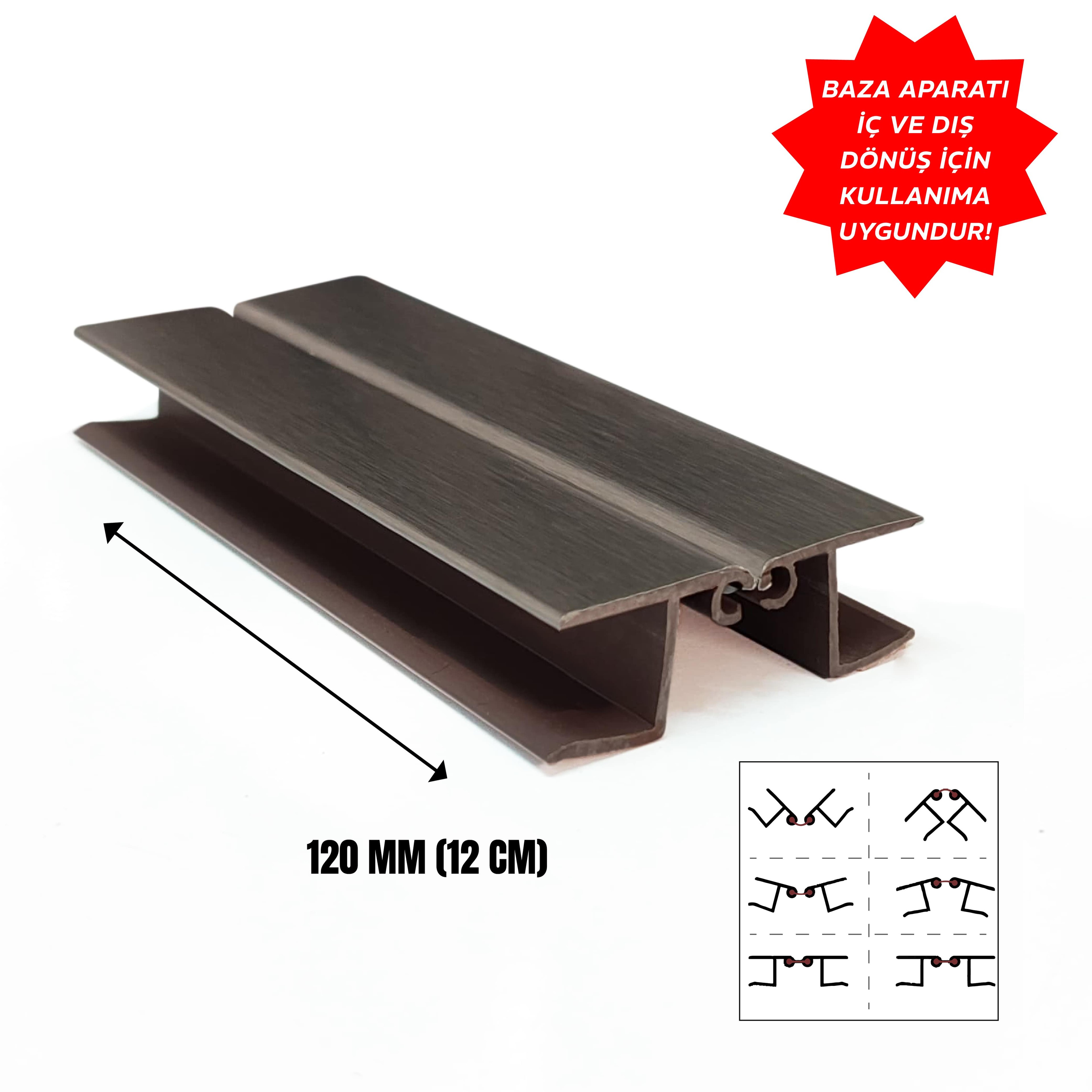 Baza Pvc Aparat Köşe Dönüş 120mm Kaplamalı Alüminyum Inox