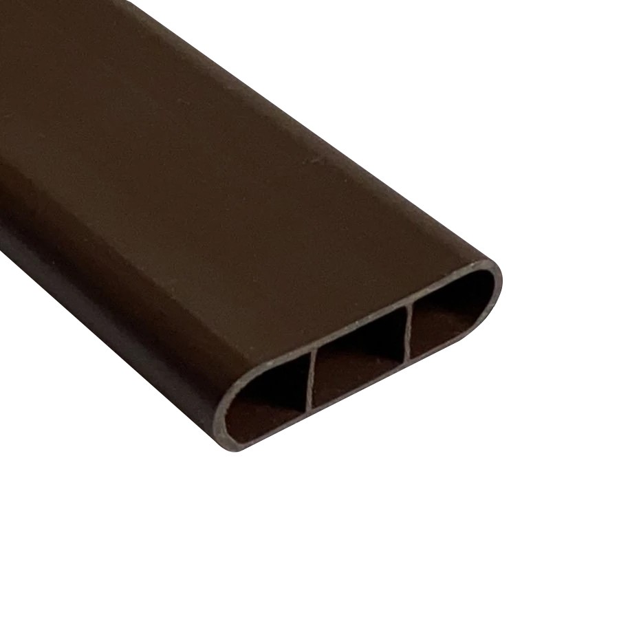 Hard PVC Profile Crib Oval Straight Brown