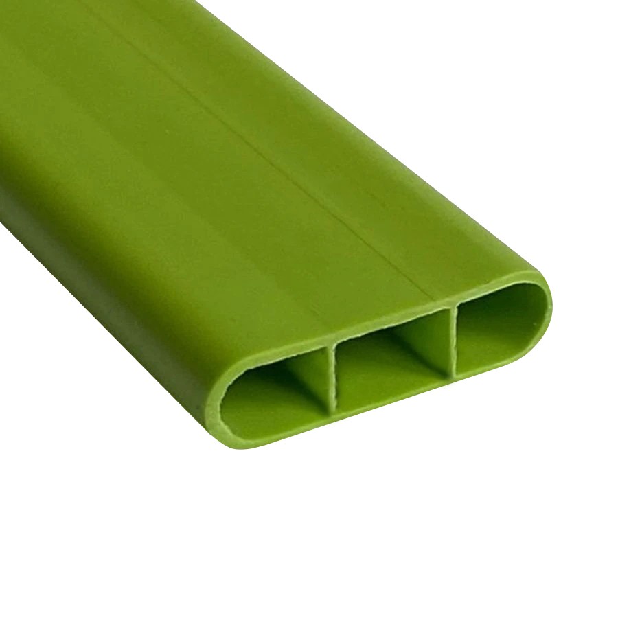 Straight PVC Profile Crib Oval Flat Green