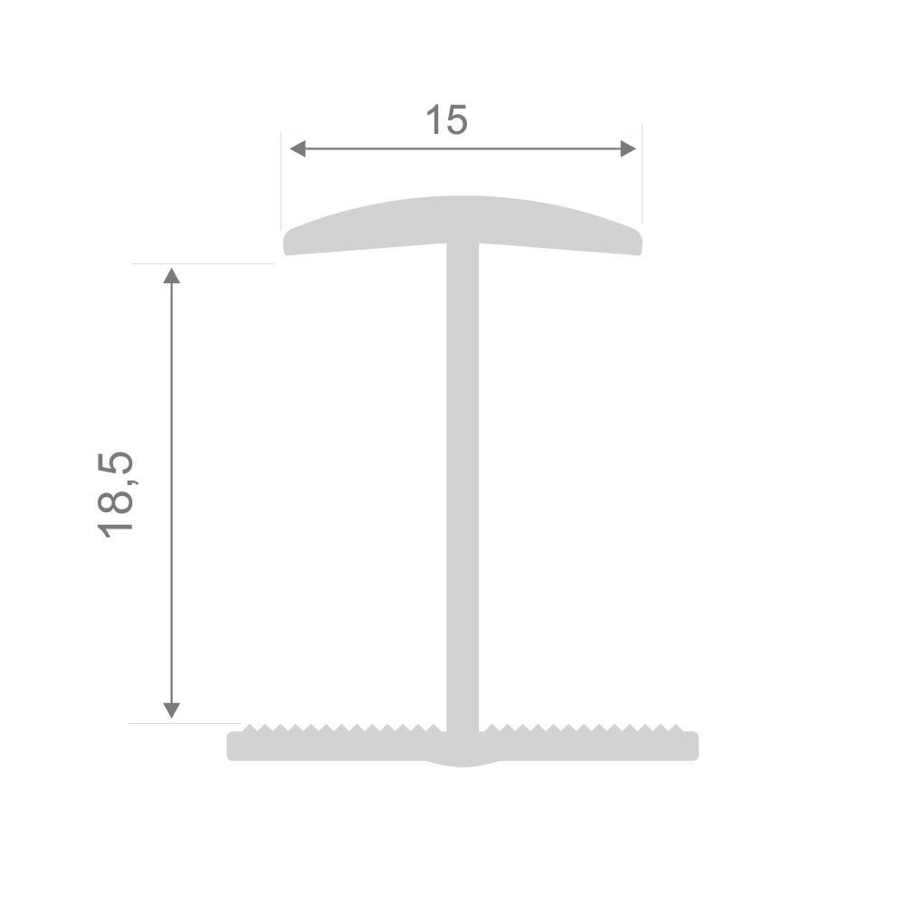 Sert Pvc Birleştirme Profili H18mm Düz Beyaz