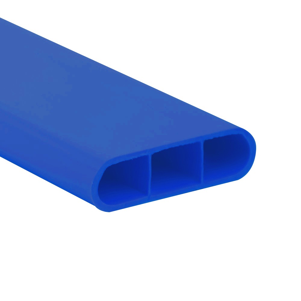 Straight PVC Profile Crib Oval Flat Blue