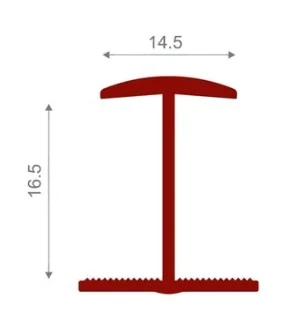Hard PVC Joint Profile H6mm Straight Black