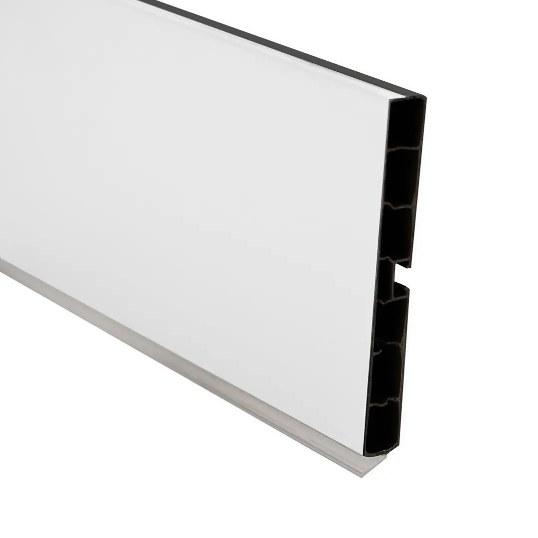 Base PVC Profile 120mm Coated Butte White
