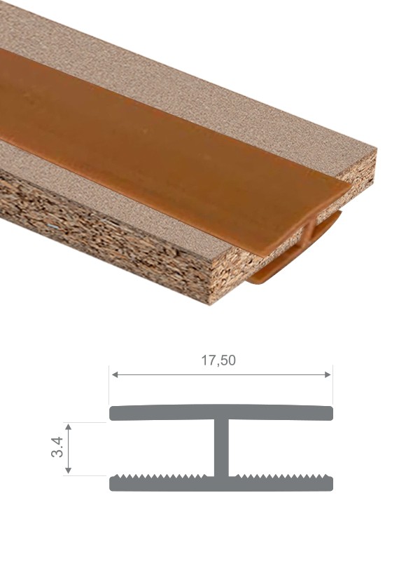 Sert Pvc Birleştirme Profili H3mm Düz Meşe