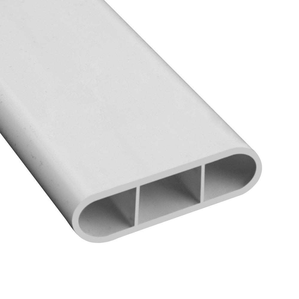 Hard PVC Profile Crib Oval Straight White
