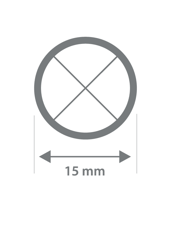 Sert Pvc Profil Beşik 15mm Düz Beyaz