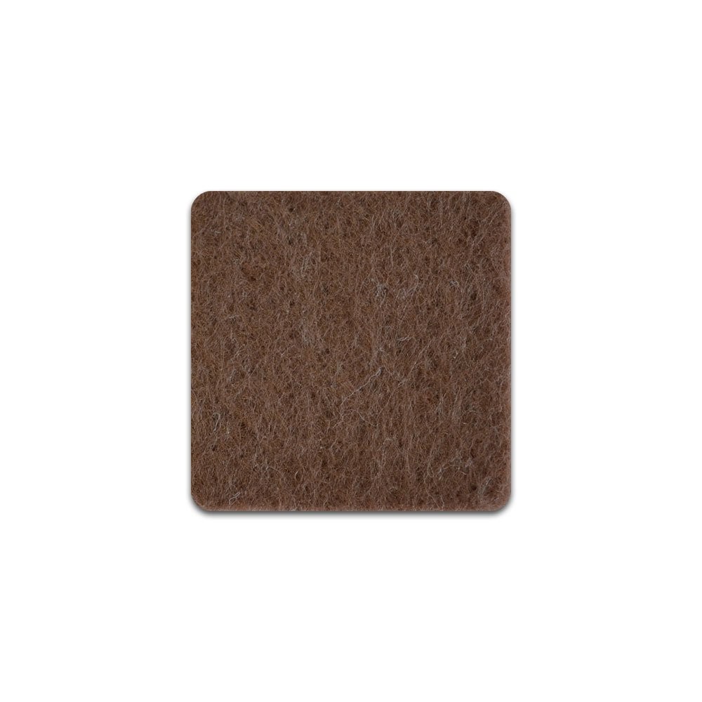 Adhesive Floor Protector Felt 3.5x3.5 cm Brown 18 Pieces