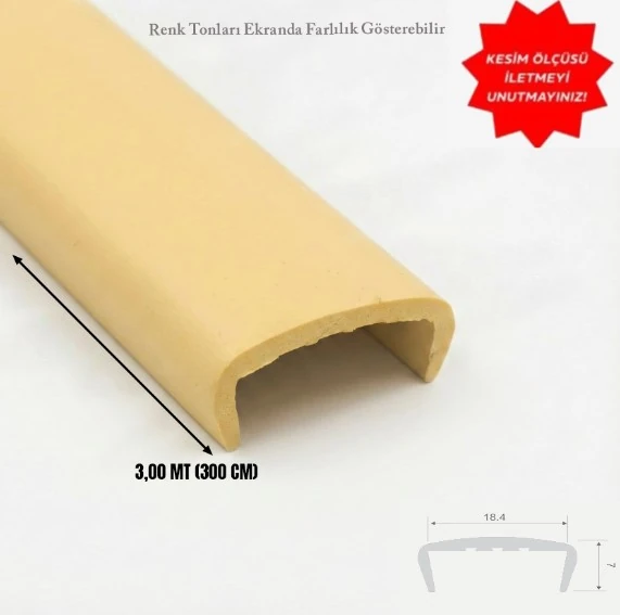 Hard PVC Edge Closing U Profile 18mm Birch
