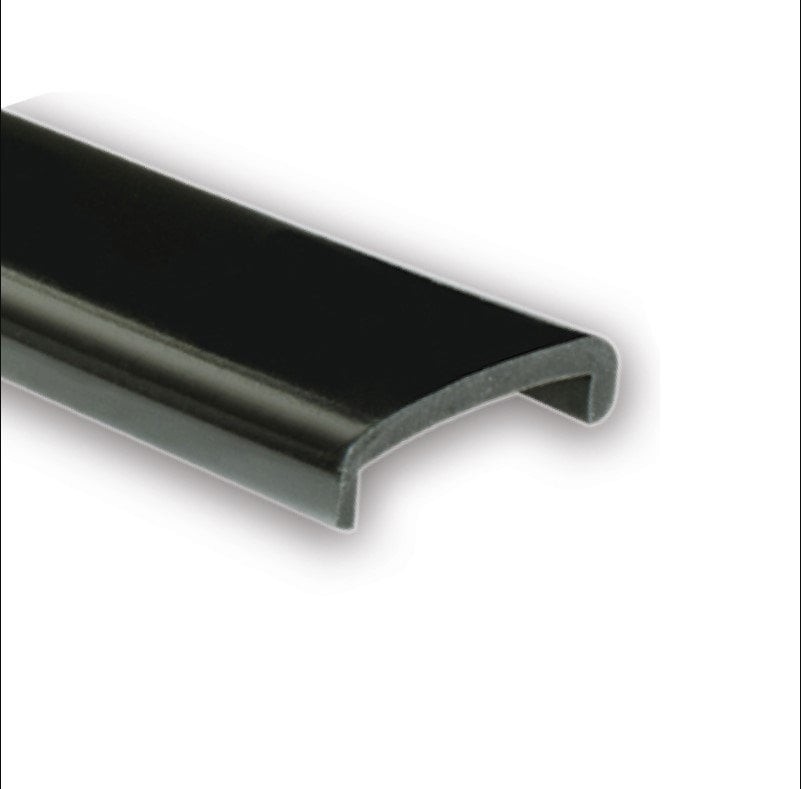 Soft PVC Edge Covering U16mm Plain Black