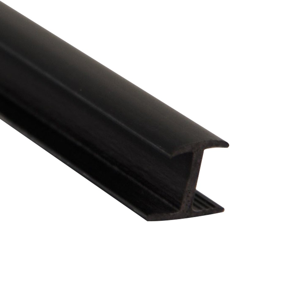 Hard PVC Joint Profile H8mm Straight Black