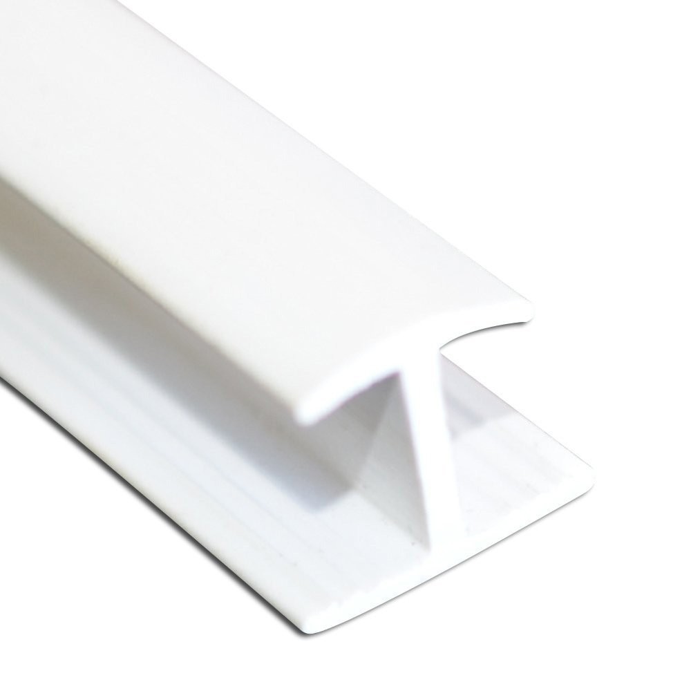 Hard PVC Joint Profile H6mm Straight White