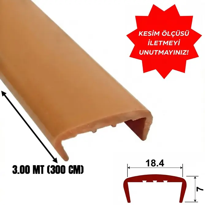 Pvc 9465 Hard PVC Edge Closing U Profile 18mm Pear