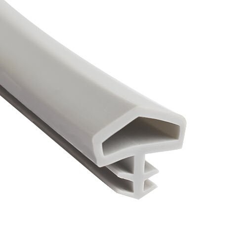 "Soft PVC Door Frame Seal Strip, Pyramid Shape with Medium Nails, Straight White, 100 meters