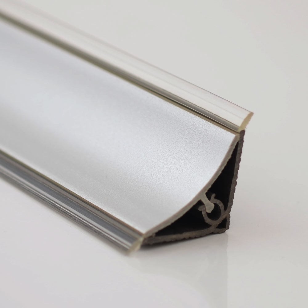 The PVC Baseboard Profile Inner Concave Coated Metallic Grey