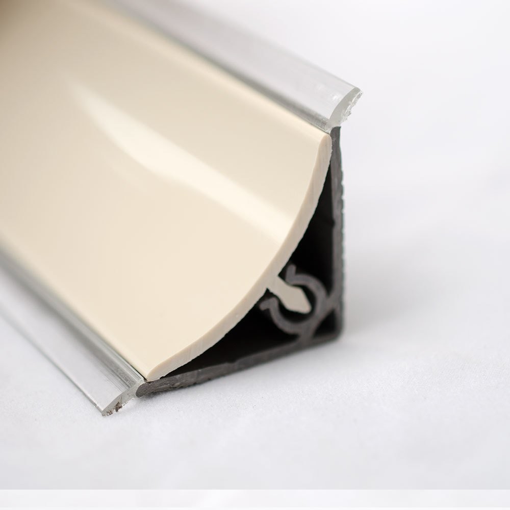 The PVC Baseboard Profile Inner Concave High Gloss Beige