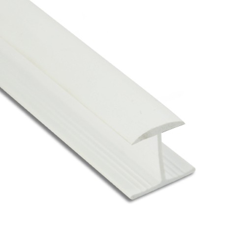 Hard PVC Joint Profile H8mm Straight White
