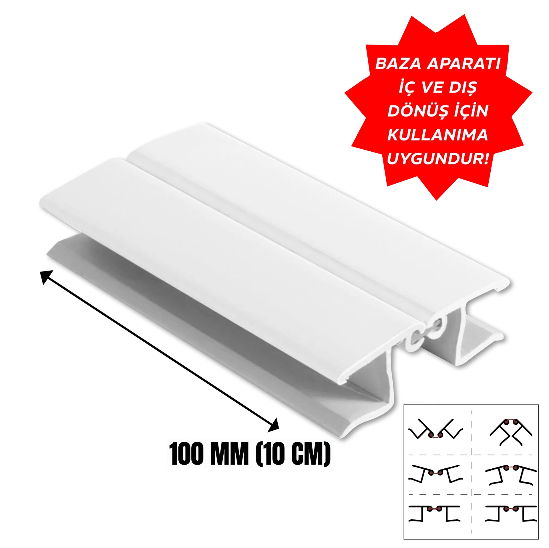 Baza Pvc Aparat Köşe Dönüş 100mm Hg Bej