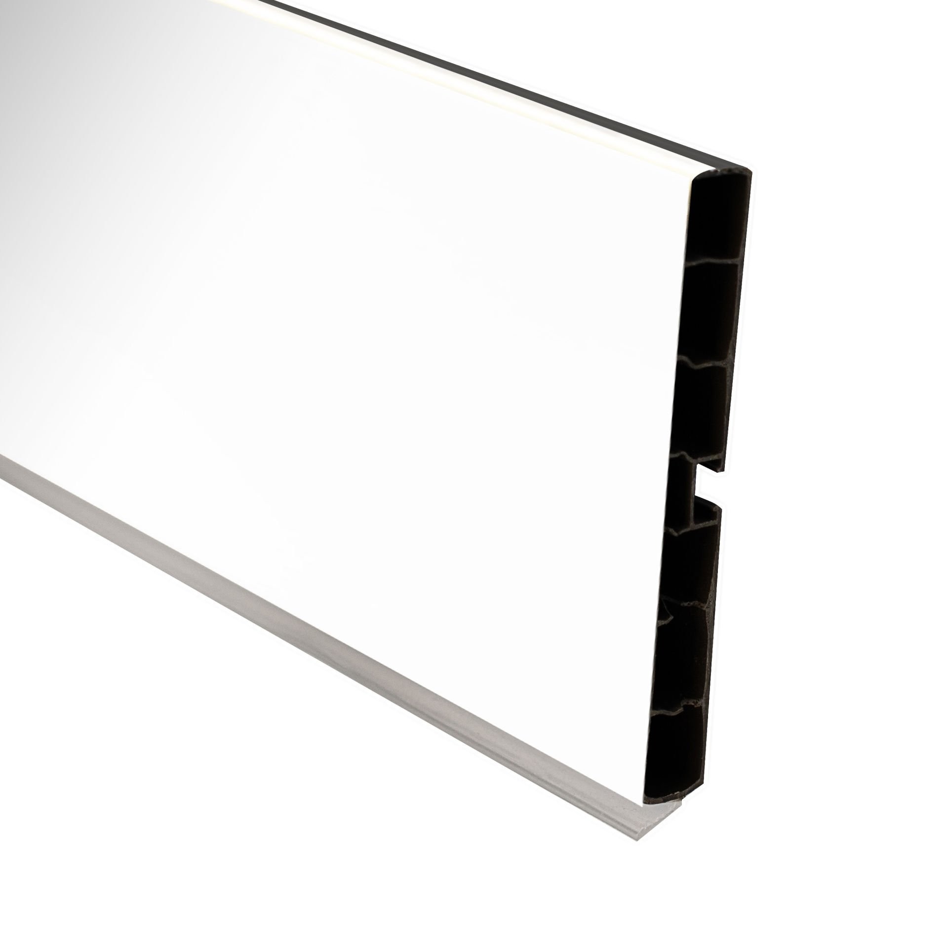 Base PVC Profile 120mm High Gloss White