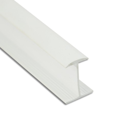 Sert Pvc Birleştirme Profili H18 mm Düz Beyaz