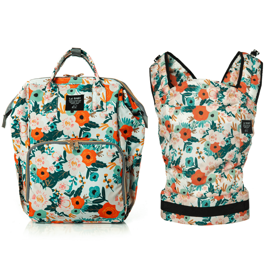 Lal Baby Flowers 2�li Set Bebek Çantası ve Bebek Kangurusu
