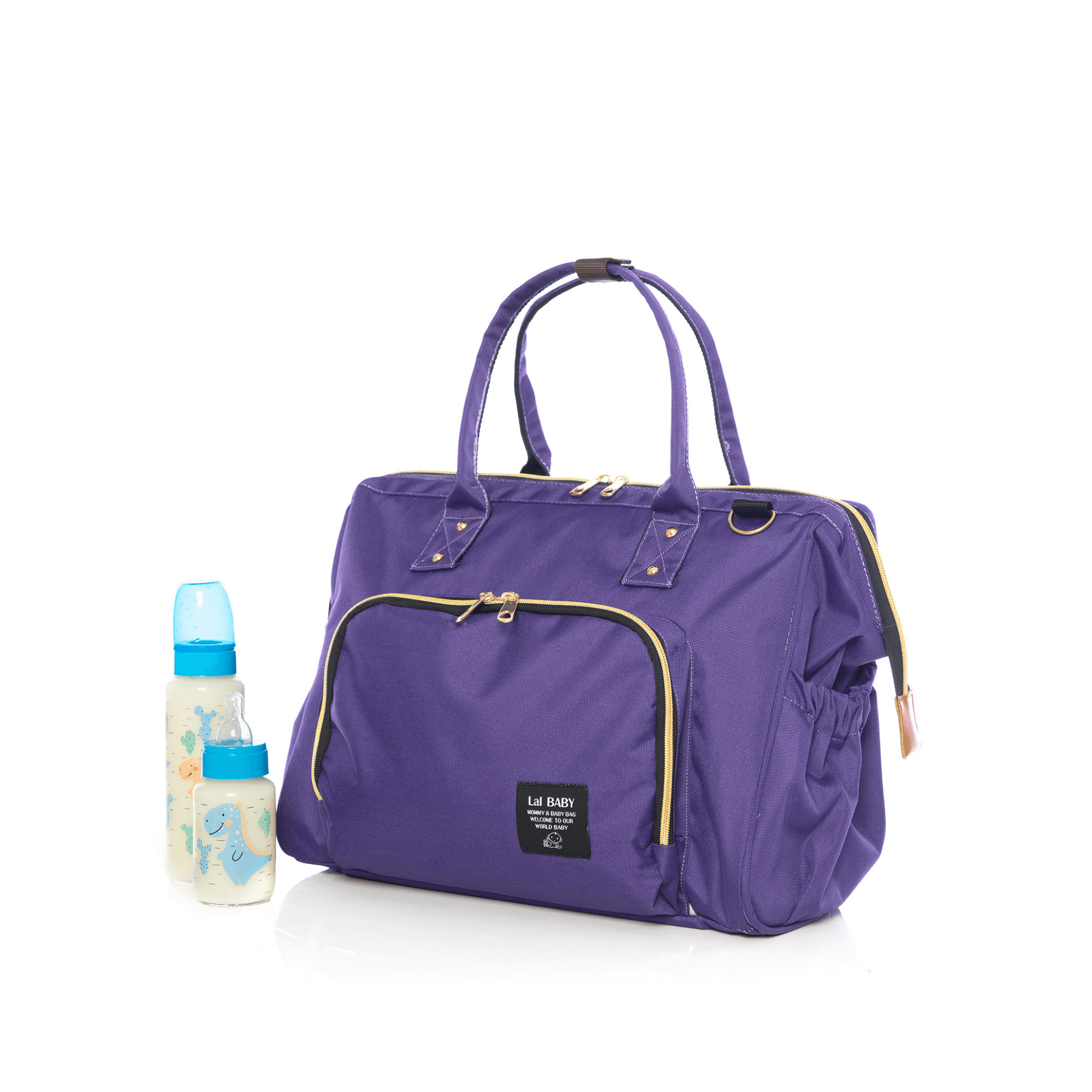 Lal Baby Baggage Bag Mor Omuz Askılı Anne Bebek Bakım Çantası