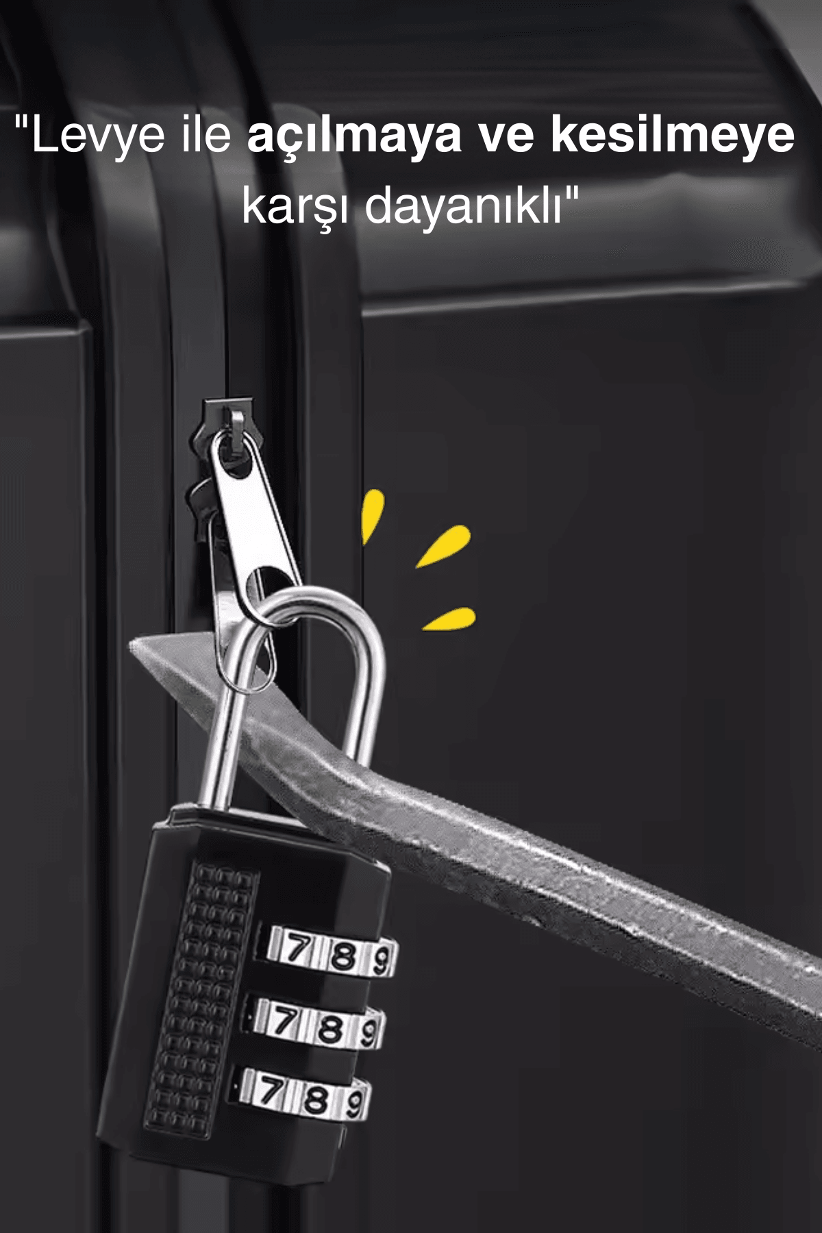 Şifreli Güvenlik Kilidi 3 Şifreli Asma Kilit Dolap Bavul Valiz Çanta Güvenlik Şifreli Kilit 32 mm