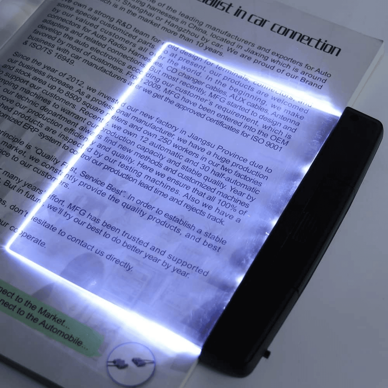 Gece Karanlıkta Kampta Kitap Okuma Lambası Işık Kitap Okuma Işığı Pilli Led Panel