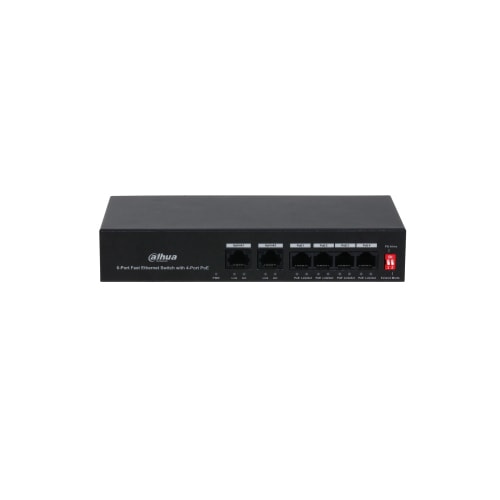 Dahua PFS3006-4ET-36 4 Port 10/100 PoE +2 Uplink Yönetilemez Switch 36W
