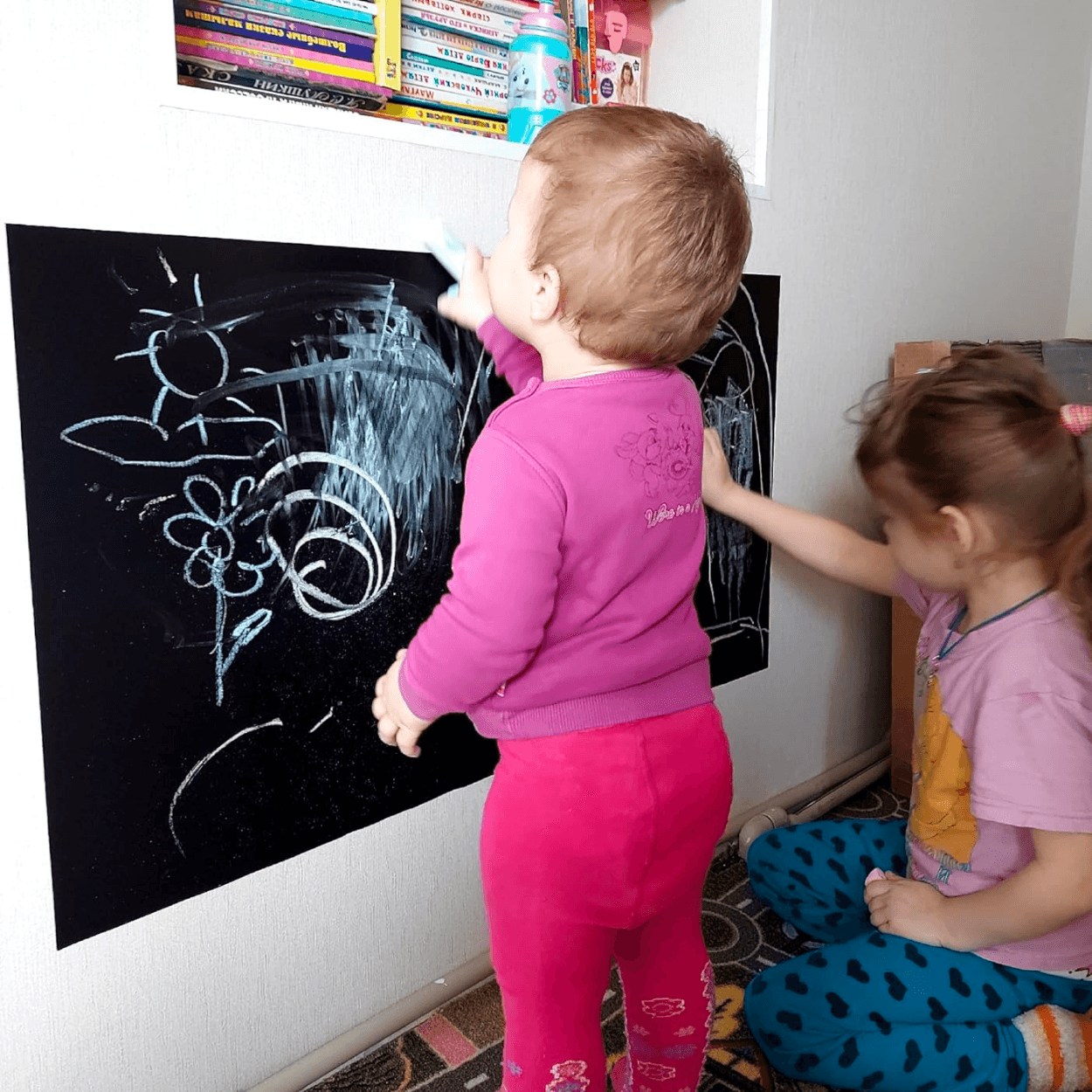 Büyük Boy Kendinden Yapışkanlı Kara Tahta Silinen Sticker Blackboard Tebeşir İle Yazılır 200x60cm