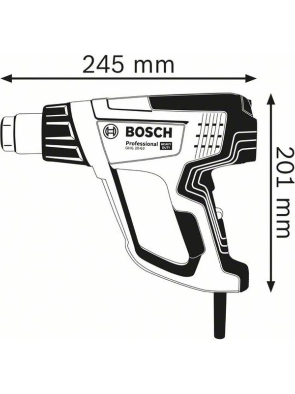 Bosch GHG 20-63 2000W Sıcak Hava Tabancası 06012A6200