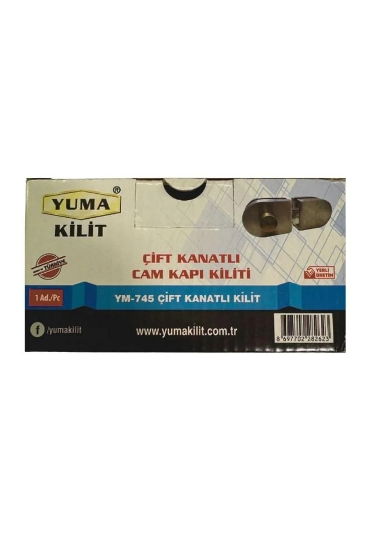 Yuma Çift Kanat Cam Kapı Kilidi YM-745