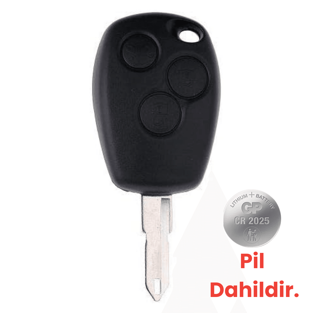 Renault 3 Dacia Kangoo Clio Modus Twingo Wind Trafic Kumanda Anahtar Kabı 1. Kalite Pil 3 Buton