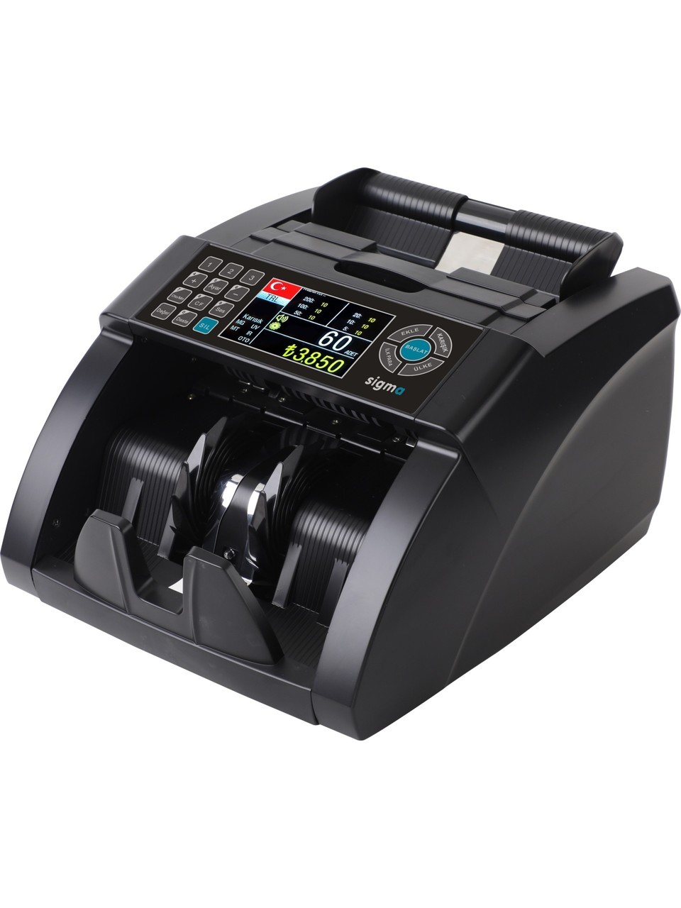Sigma Sc 8520 Tl, Euro Karışık, Dolar ve Gbp Adet Sayım Sahte Kontrollü Ofis Tipi Para Sayma Makinesi