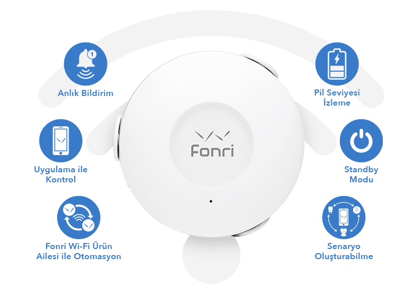 Fonri Wi-Fi Akıllı Su Baskın Sensörü WF3-AL1-0303-01