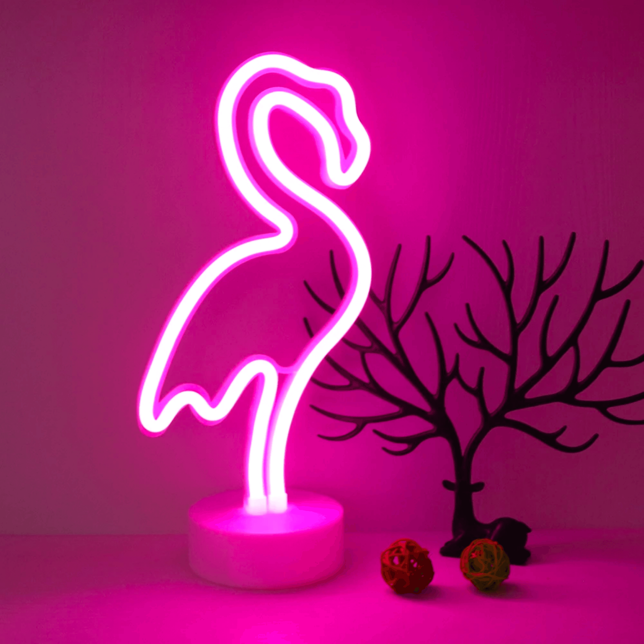 Dekoratif Flamingo Neon LED Gece Lambası