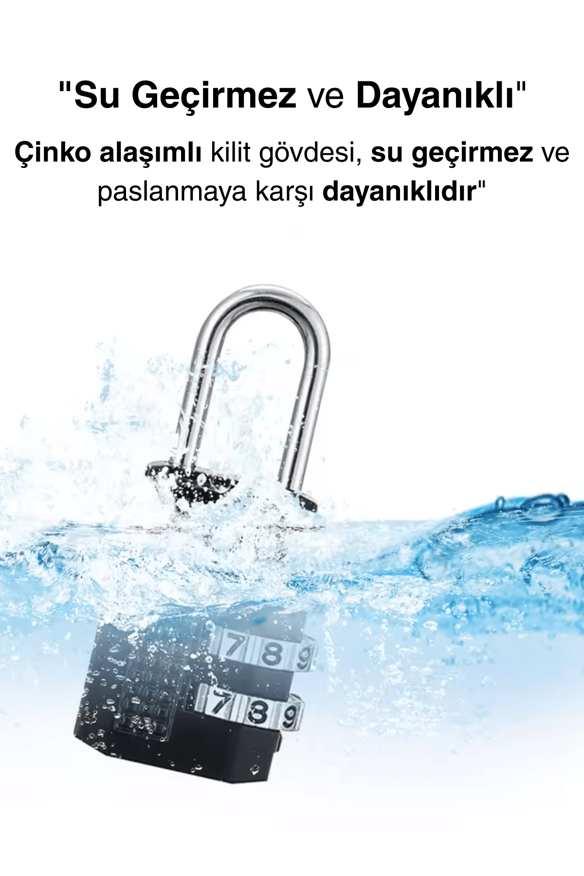 Şifreli Güvenlik Kilidi 3 Şifreli Asma Kilit Dolap Bavul Valiz Çanta Güvenlik Şifreli Kilit 32 mm