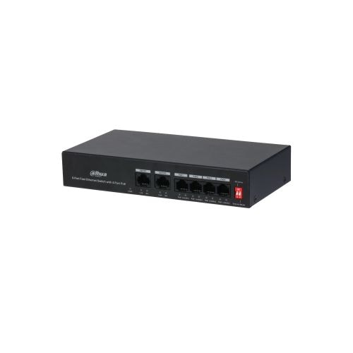 Dahua PFS3006-4ET-36 4 Port 10/100 PoE +2 Uplink Yönetilemez Switch 36W