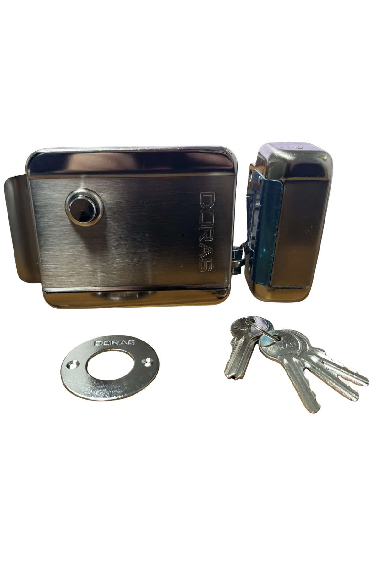 Doras Uzun Barelli Trajlı Kilit Anahtarlı Makaralı Düğmeli Dış Kapılar Otomatiği Elektrikli Kapı Otomatı 70 Mm