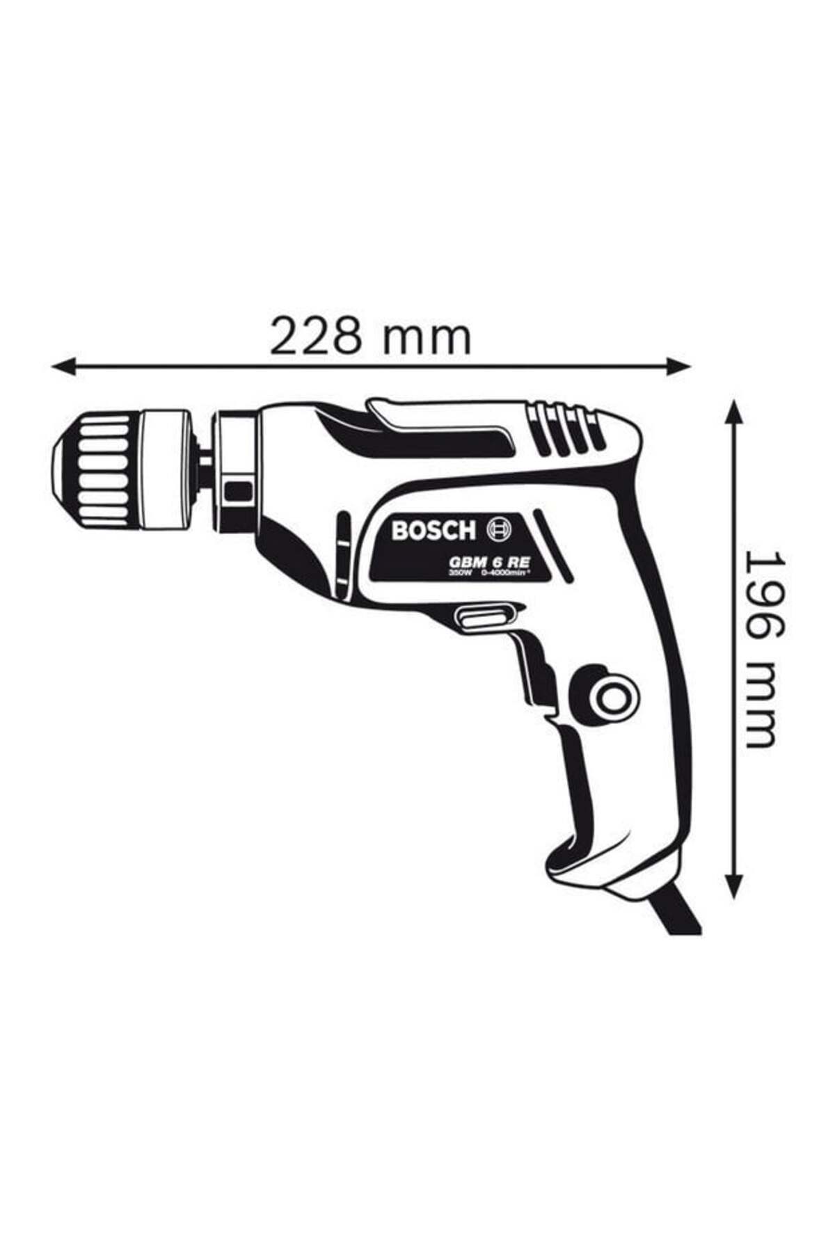 Bosch Professional GBM 6 RE 350W Darbesiz Matkap 0601472600