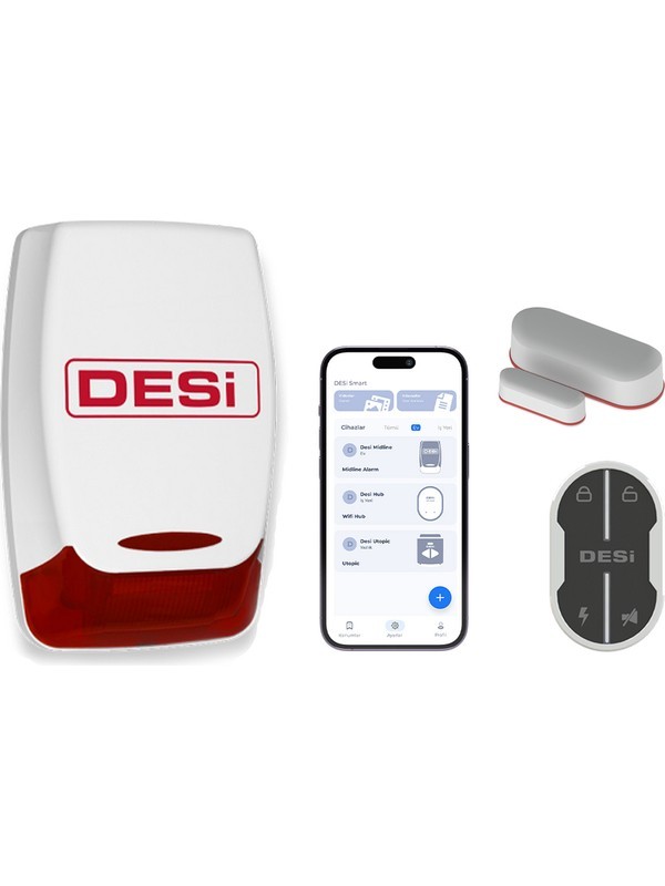 Desi Midline Wifi Akıllı Alarm Sistemi (Telefon Üzerinden Kontrol, Wifi ve Bluetooth)